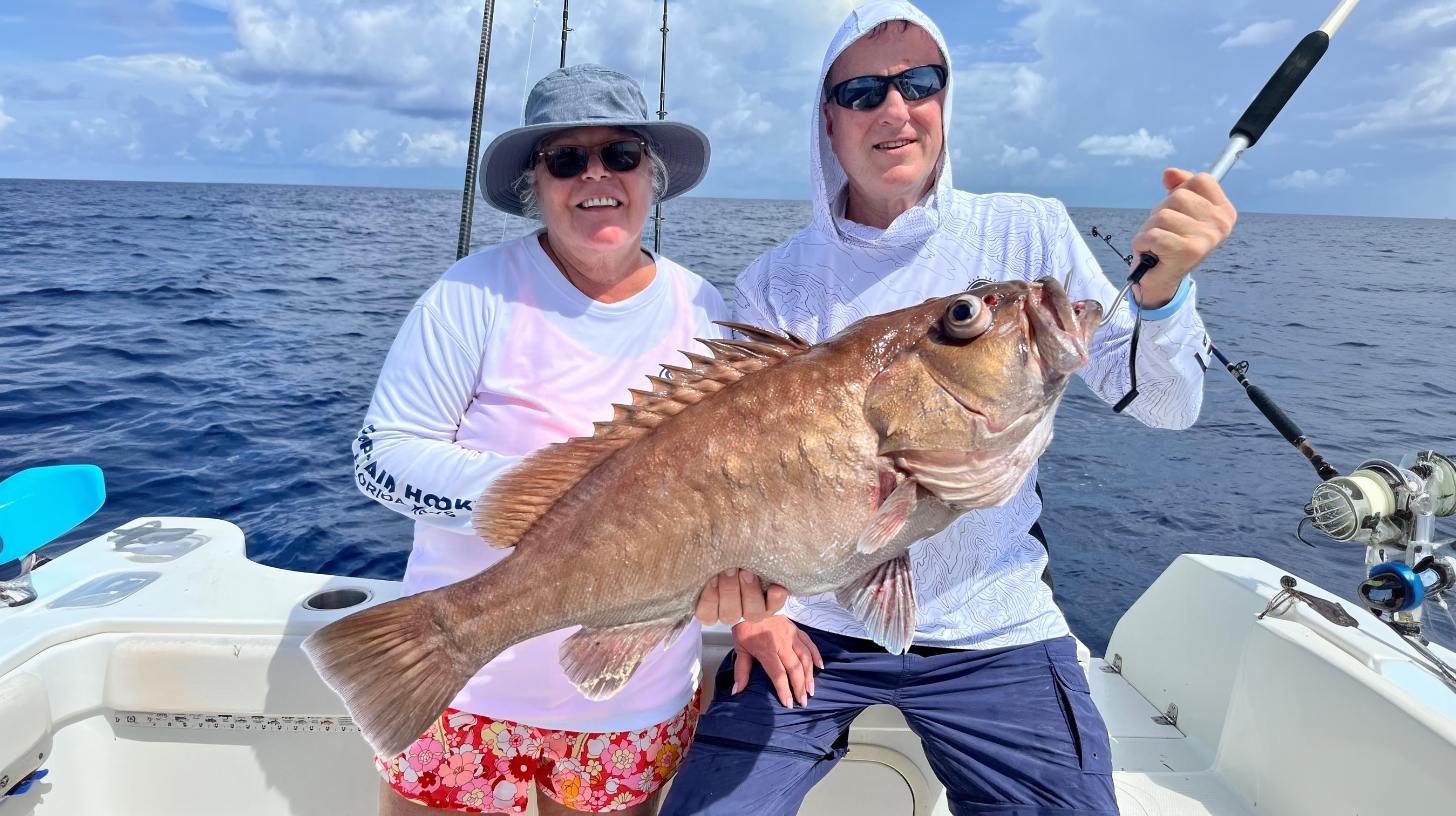 Capt. Kevin leading a private reef and wreck fishing charter in Marathon, Florida Keys